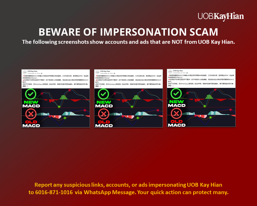 Scam Alert: Fake social media accounts impersonating UOB Kay Hian