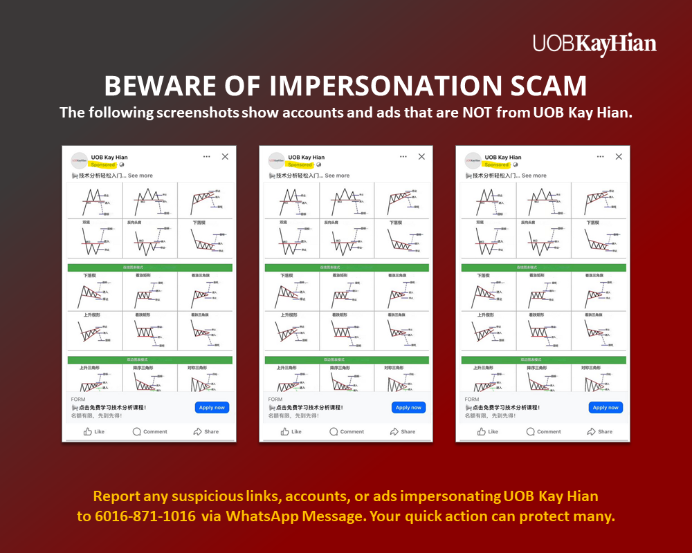 Scam Alert: Fake Facebook accounts impersonating UOB Kay Hian